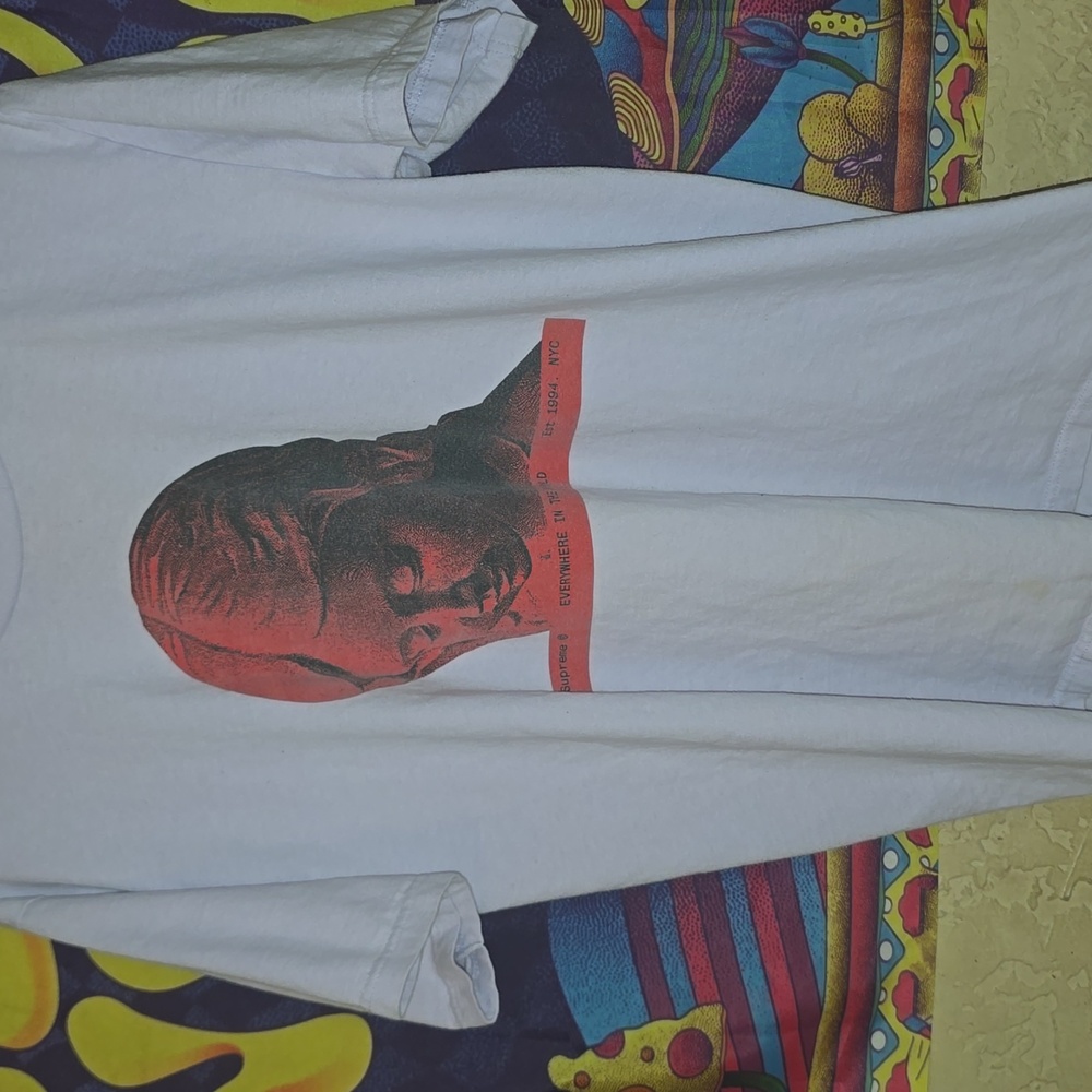 Supreme T-Shirt - White with Red Graphic